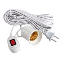 Household E27 screw lamp head wire socket LED light bulb hanging lamp holder wire with switch plug wire