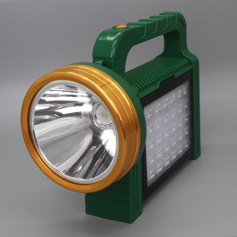 Solar Handlamp Led Portable Flashlight High-Power Searchlight Outdoor Camping Emergency Rescue Flashlight details Picture