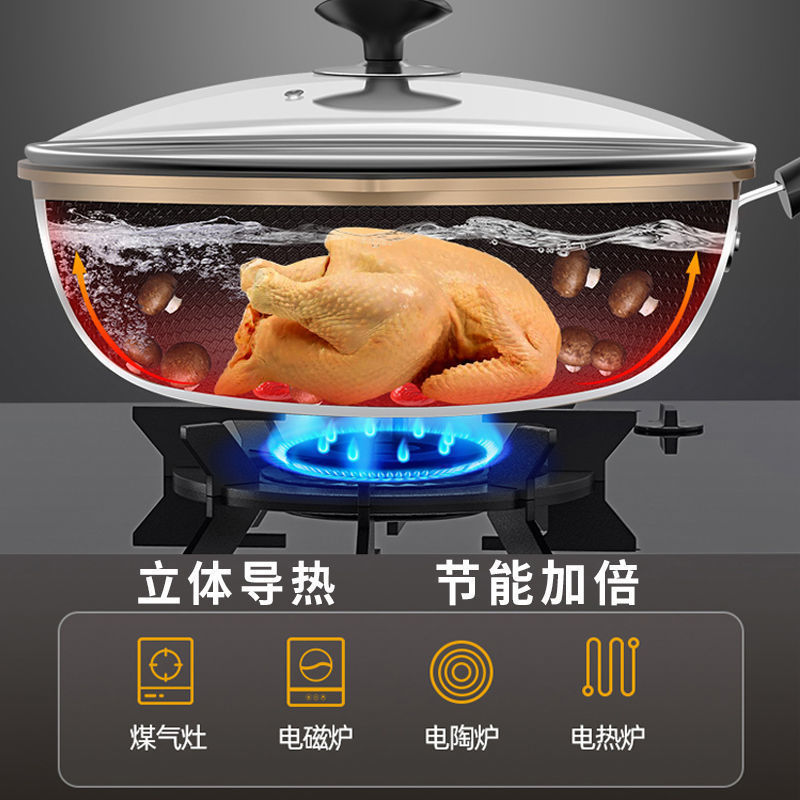 Honeycomb Frying Pan Non-Stick Household Frying Pan Induction Cooker Special Pan With Gas Gas Cooker Special Application Application Scenario
