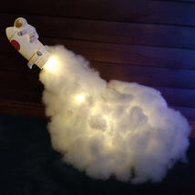 马郎跨境火箭云朵灯diy材料包 房间台灯摆饰宇航员云朵创意小夜灯