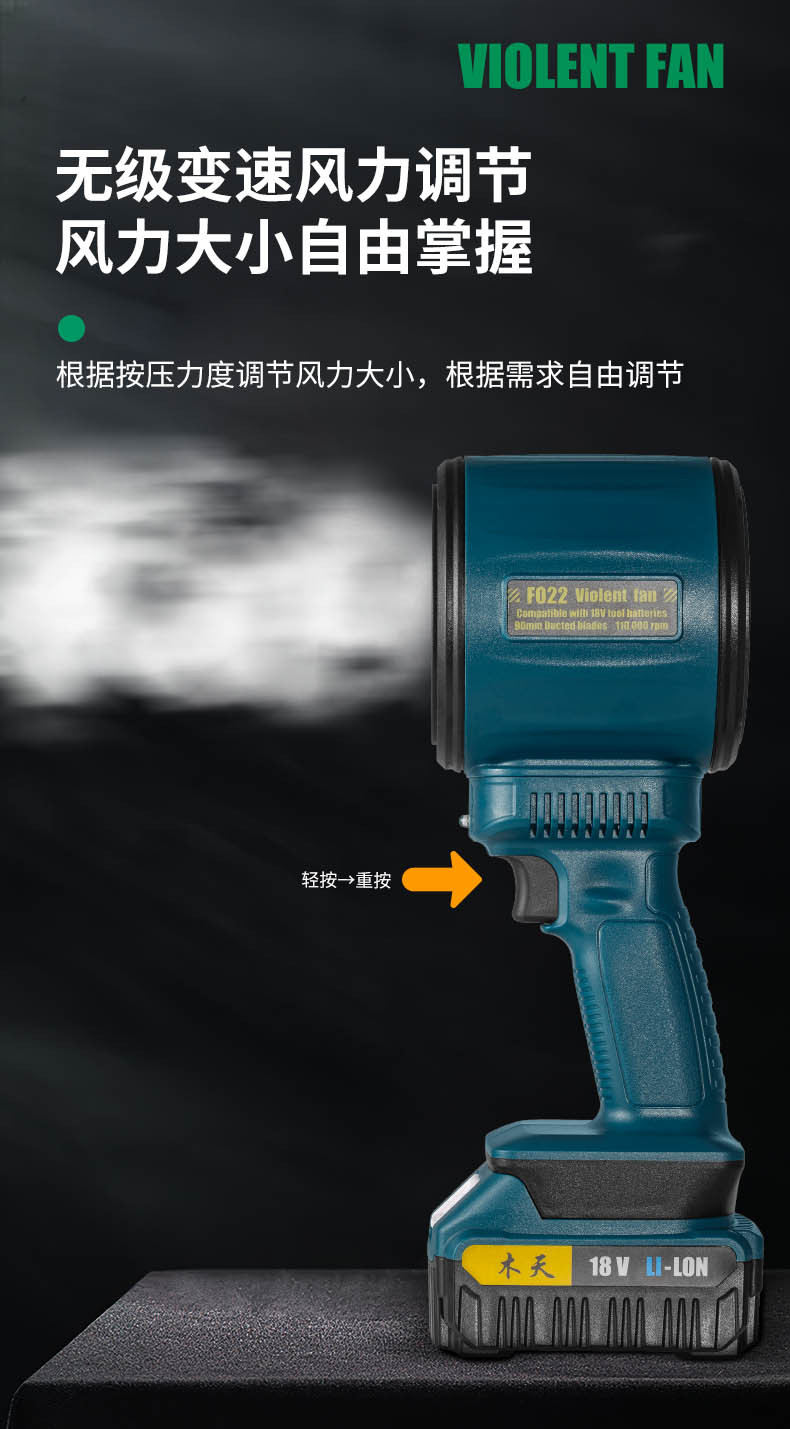 跨境工业吹灰涡轮 暴力风扇吹风吹雪吹灰助燃多扇叶照明暴力风扇详情11