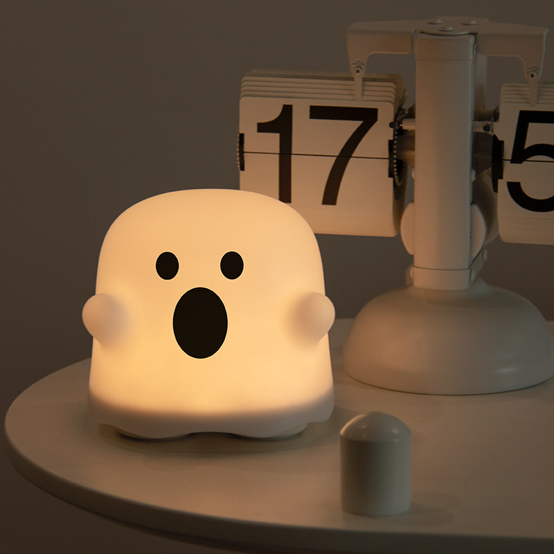 Creative Boo Ghost Nightlight Usb Charging Pat Timing Cute Simple Atmosphere Gift Bedside Companion Sleeping Lamp
