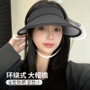UPF50+ Sun Protection hat for women, 2024 new summer style, large brim face shield, UV protection, foldable hollow top sun hat Specification image