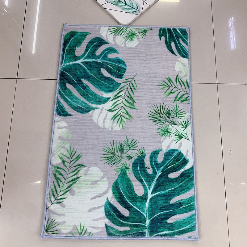 Wholesale of cross-border anti-slip MATS, water-absorbing velvet printed bathroom floor MATS, living room and bedroom carpets from the factory in stock Application Scenario