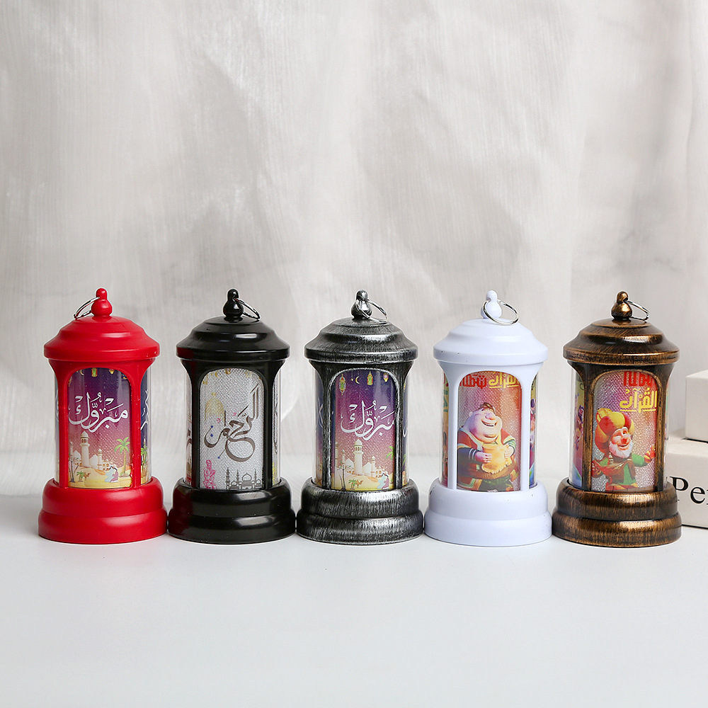 Retro mailboxes, cylindrical small wind lamps, night lights, LED electronic Christmas illuminated ornaments, home decorations, cross-border Application Scenario