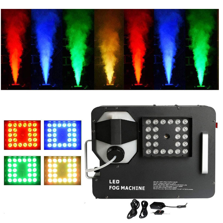 24 Lights On The Smoke Machine Multi-Angle Color Adjustable Party Wedding Powerful Smoke Machine Stage Smoke Machine details Picture