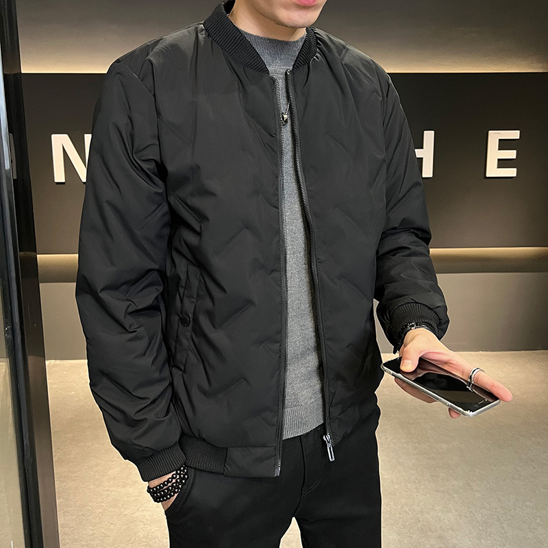 2024冬季新款男士羽绒服保暖潮流短款棒球服男装休闲鸭绒外套跨境
