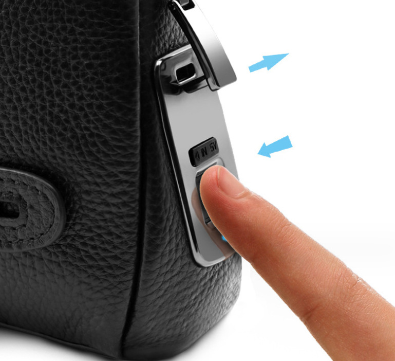 Fingerprint lock men's handbag Specification image
