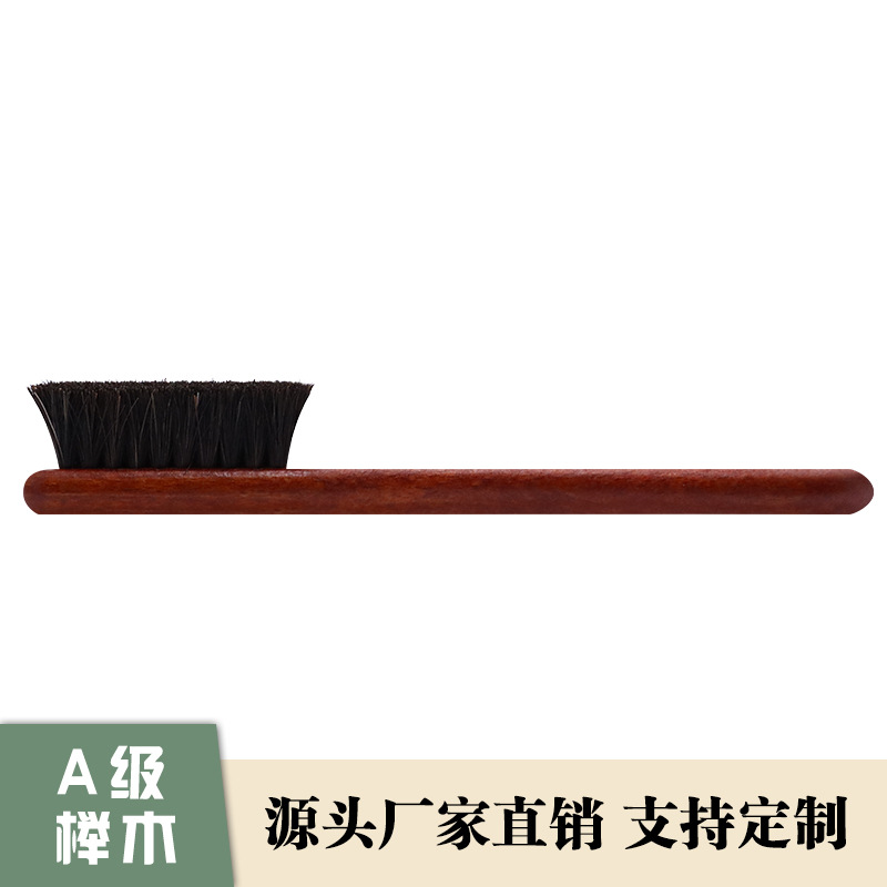 外贸高档鞋刷马毛刷欧洲榉木马鬃刷高端刷鞋油护理刷高端鞋刷