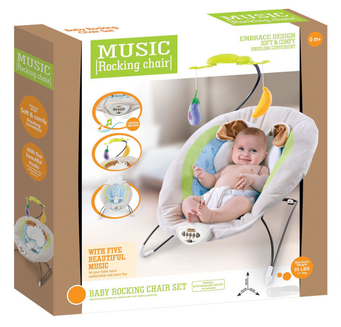 Cross-Border Sales Of Baby Cradle Baby Rabbit Rocking Chair Music Vibration Function To Coaze Baby Rocking Chair Baby Toys Item Picture