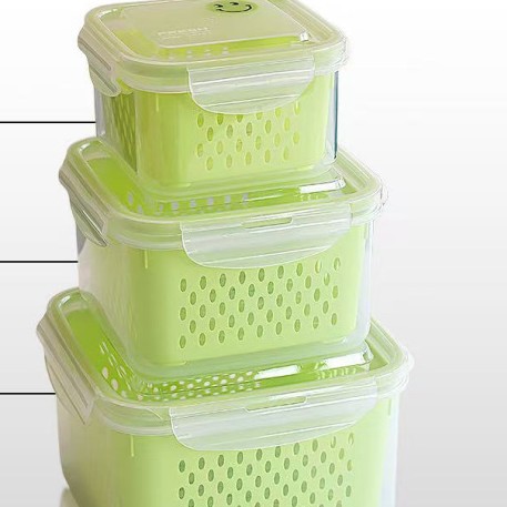 Wholesale of cross-border fruit with water filter microwave boxes, sealed boxes, transparent food preservation boxes, lunch boxes, and plastic food preservation boxes for refrigerators Application Scenario