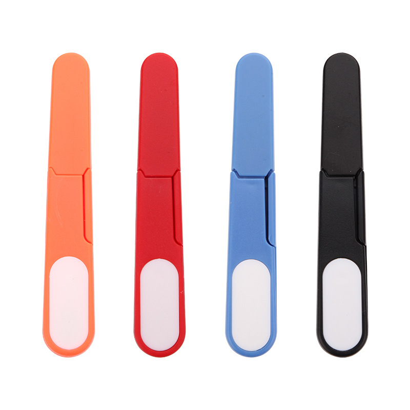 Factory Direct mini portable fishing line scissors Sharp spring yarn scissors with cover household cross stitch hand thread scissors Item Picture