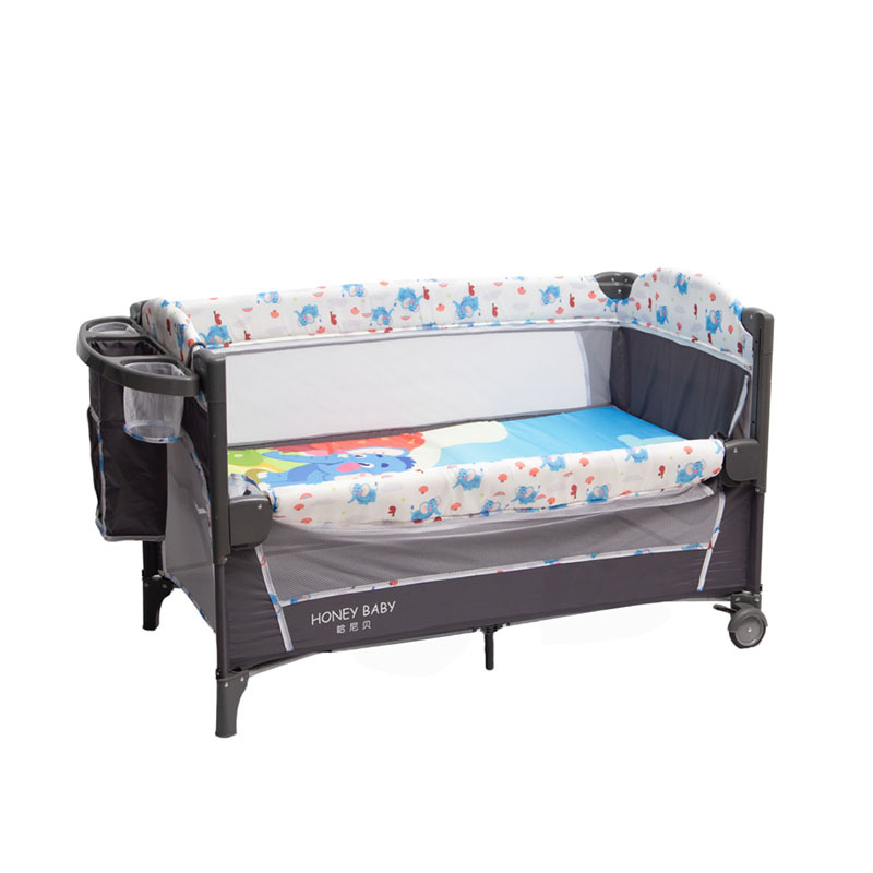 婴儿床可折叠拼接大床儿童床男孩女孩公主床拼接床加宽床边床小床详情图2