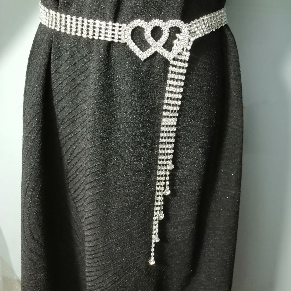 New European And American Rhinestones Full Diamond Belt Ladies Belt Set With Crystal Diamond Waist Chain Item Picture