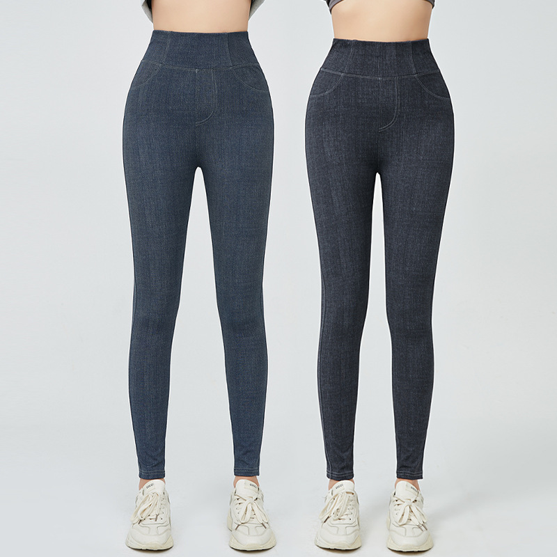 New plus-size women's printed denim Barbie pants, cross-border high-waisted, slimming, tight height, elastic and hip-lifting shark leggings Application Scenario