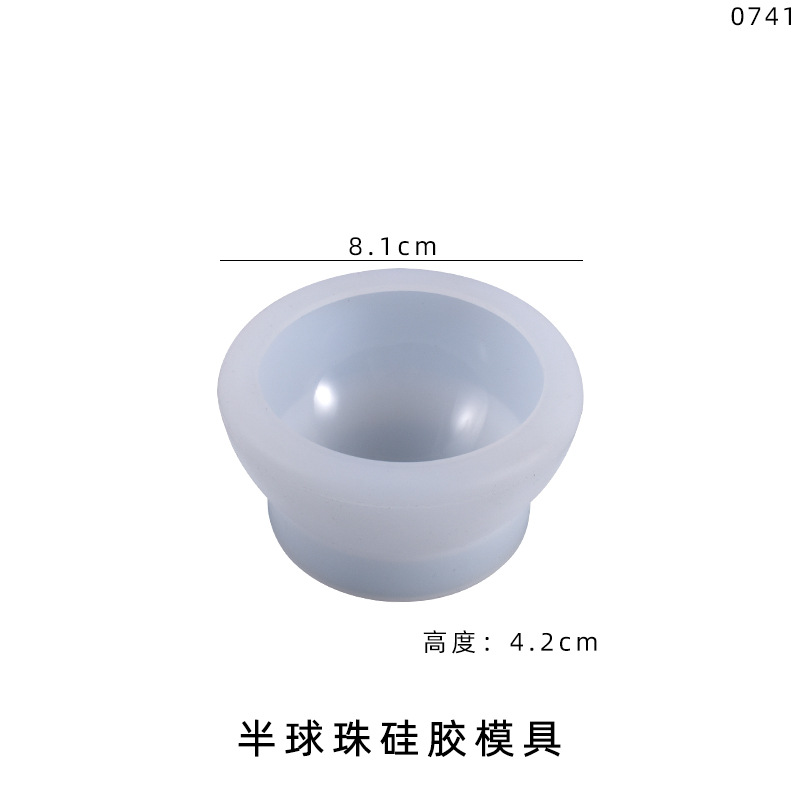 diy crystal resin specimen mold, geometric semi-circular jewelry, hemispherical pendant, display stand, silicone mold details Picture