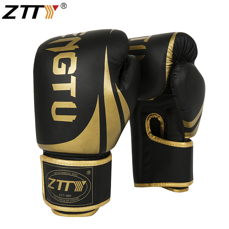 Ztty Manufacturers Offer Cross-Border Supply Of Tear Resistant Pu Boxing Gloves Reinforced Shock-Absorbing Rubber And Plastic Inner Liner Boxing Gloves