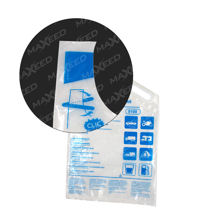 Outdoor Disposable Portable Folding Water And Oil Bag 8L Capacity Emergency Gasoline Bag Water Bag Specification drawing