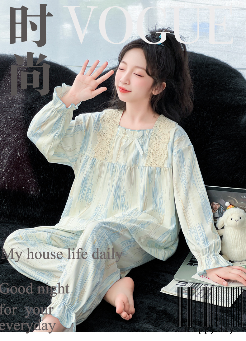 女大童秋冬德绒睡衣套装2025新款小女孩洋气公主保暖家居服两件套详情18