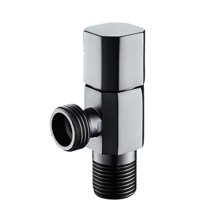 Gun Gray Angle Valve All Copper Triangle Valve Cold And Hot Water Toilet Water Heater Water Valve Switch 4 Faucet Household Item Picture