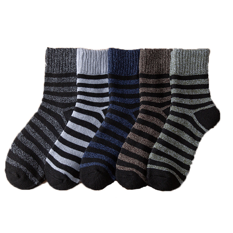 Sock stall, one-piece consignment service, men's winter fleece and thickened warm loop socks, retro men's parallel towel socks, mid-calf floor socks, cotton socks, one-piece consignment service Item Picture