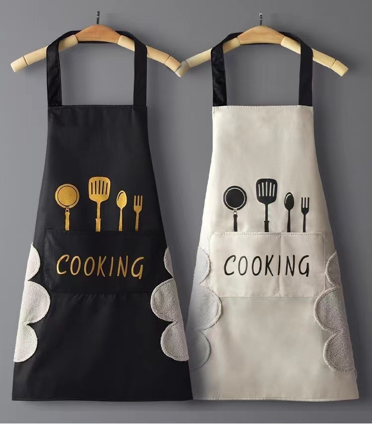 Kitchen Cooking Home Work Pvc Korean Version Waist New Waterproof Oil South Korea Can Wipe Hand Apron Wholesale Application Scenario
