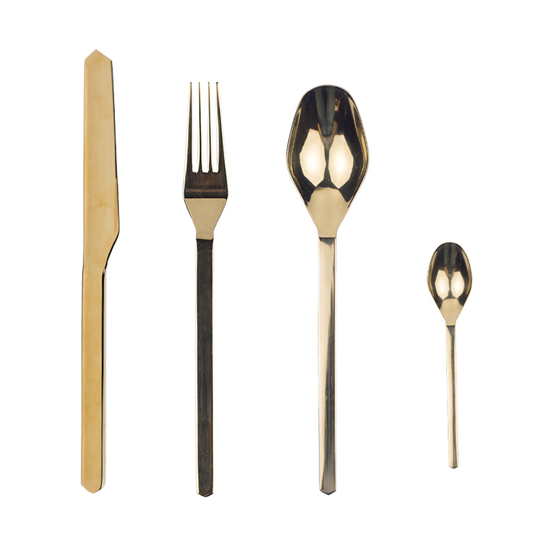 Electroplated Gold Light Luxury Hotel 304 Stainless Steel Tableware Ins Western Food Minimalist Tableware Wholesale Knife, Fork And Spoon Set Application Scenario