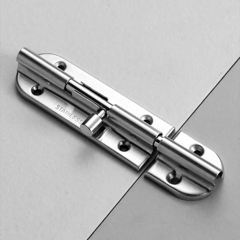 Stainless steel round edge latch, thickened security door, wooden door latch, door bolt, manual exposed door and window, bathroom lock