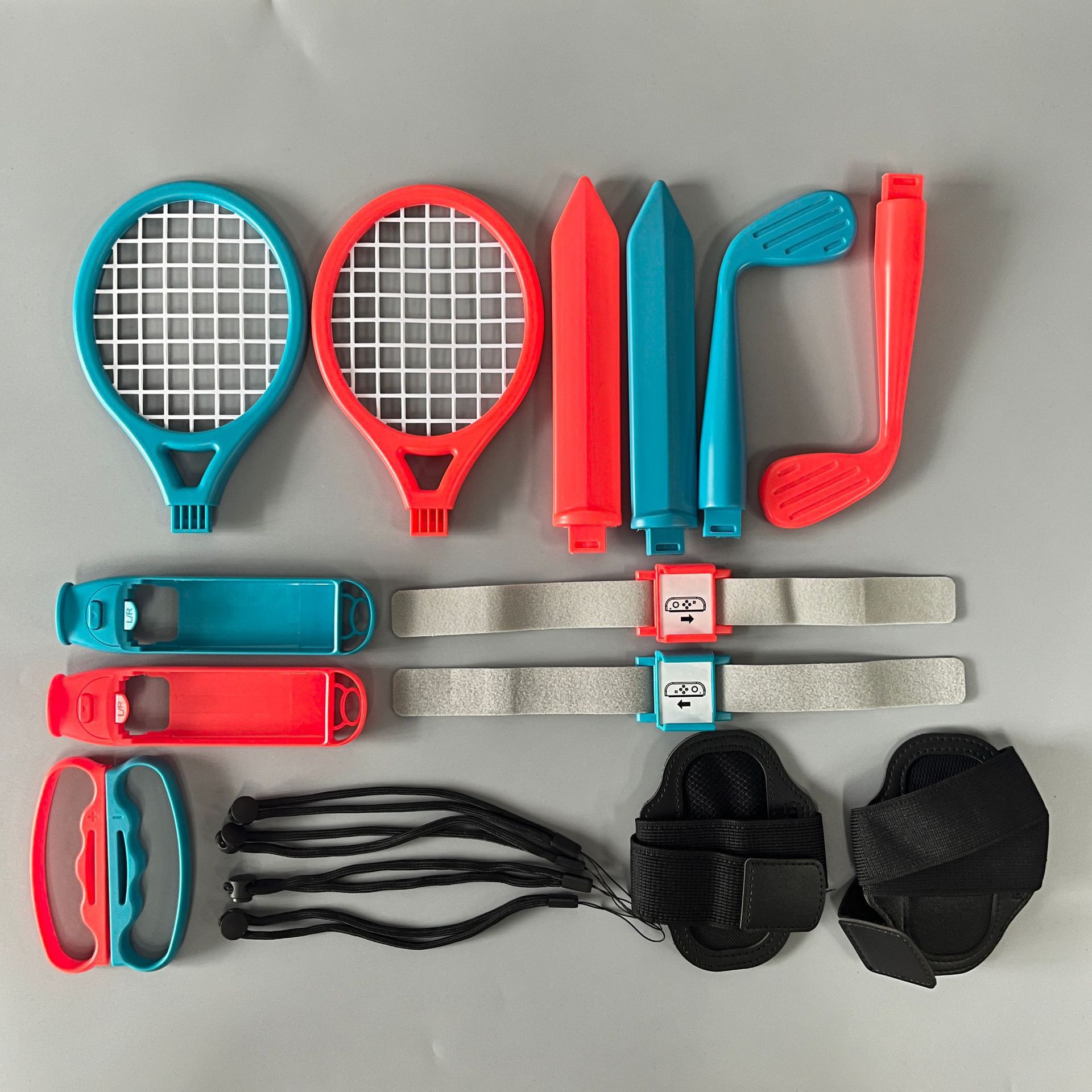 Motion-sensing sports game set, handle, wristband, strap, lightsaber, tennis racket details Picture