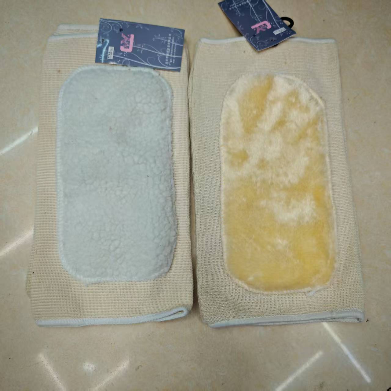 Bamboo charcoal knee pads keep warm in summer air-conditioned rooms. They are breathable for old and cold legs. Men's and women's joint knee protection is in stock and available for wholesale Specification image