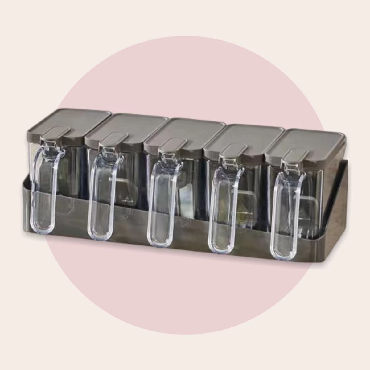 Wall-mounted kitchen storage rack, no need for drilling, salt, monosodium glutamate, seasoning jars and boxes, seasoning combination set in one Specification image