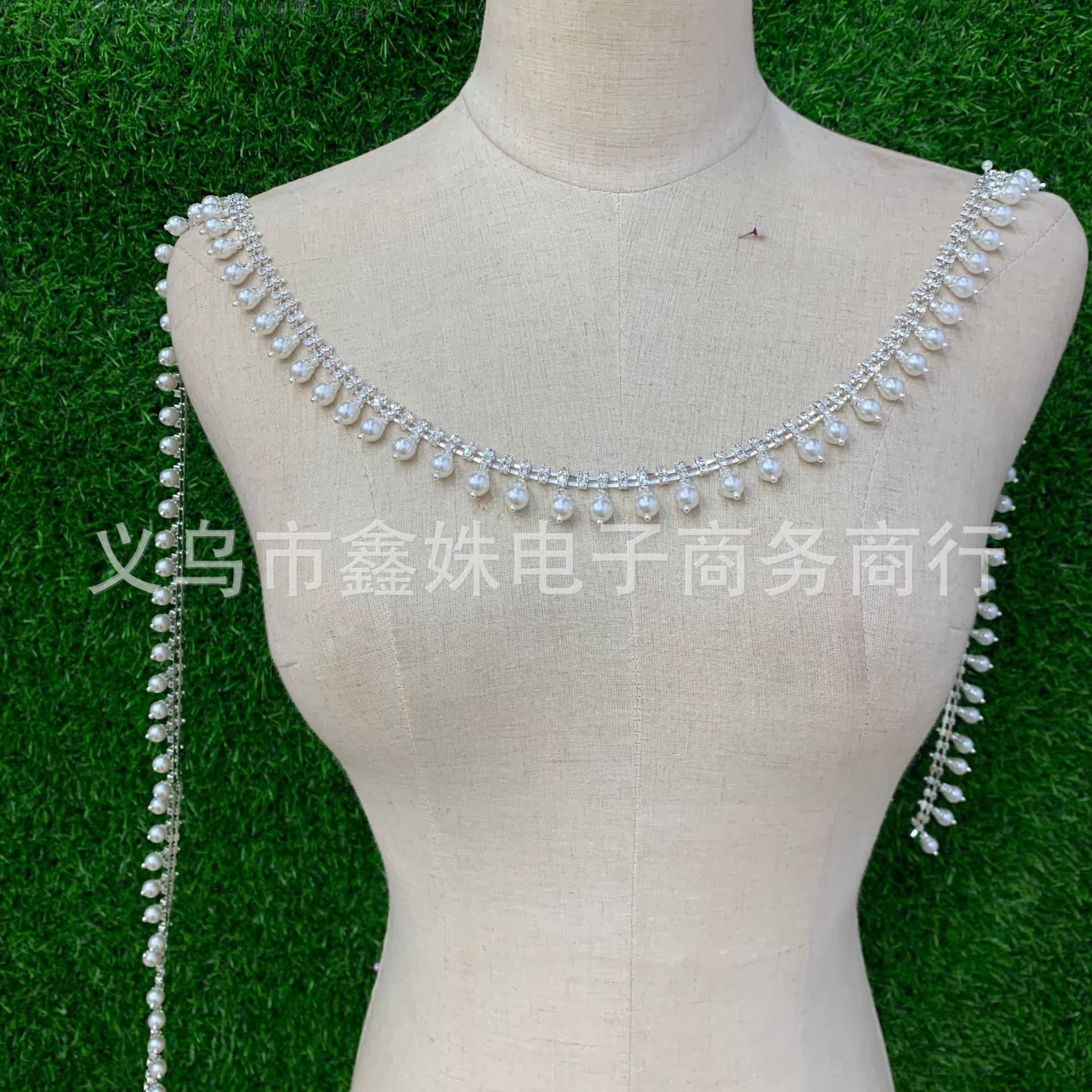 DIY pearl diamond chain decorative code chain clothing accessory Specification image