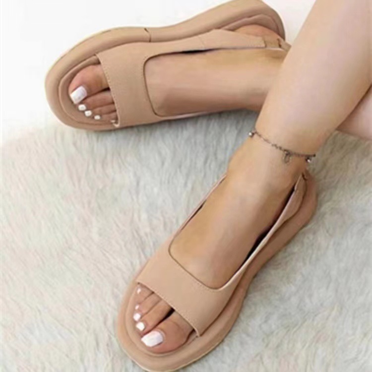 2023 Summer New Solid Color Women's Sandals Europe And The United States 35-43 Foreign Trade Women's Sandals Platform Sandals Specification drawing