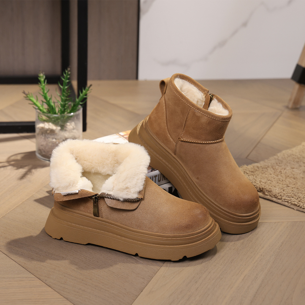 雪地靴/冬鞋女冬季百搭/UGG/ugg/防滑雪地靴细节图