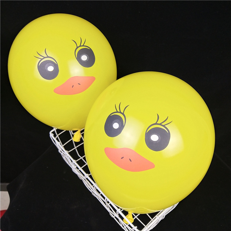 厂家直销12寸2.8克大黄鸭气球小黄鸭气球夜市儿童玩具气球批发详情图3