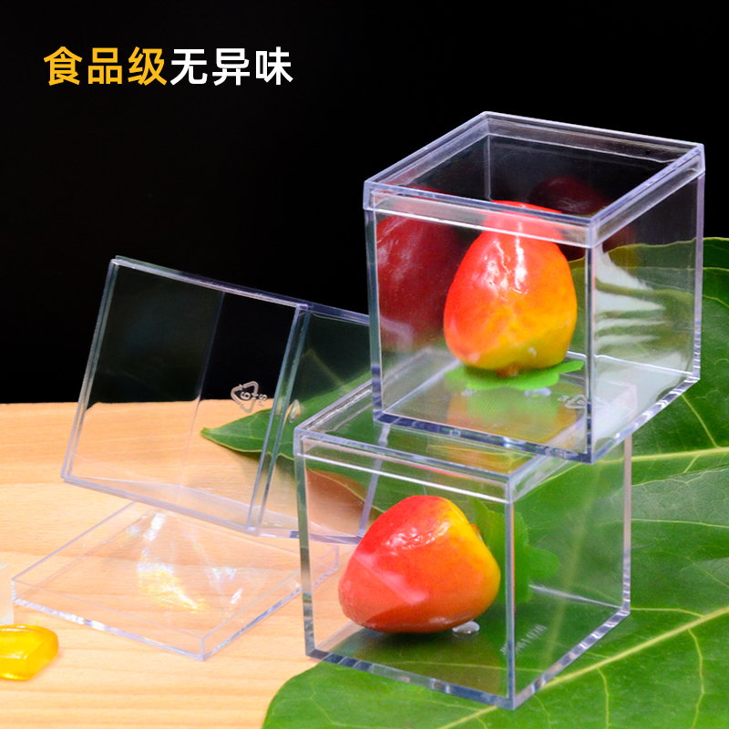 Non-breakable high-transparency PC plastic box, multi-functional flip-top snap-on box, baking and pastry box accessories, transparent packaging storage box Specification image