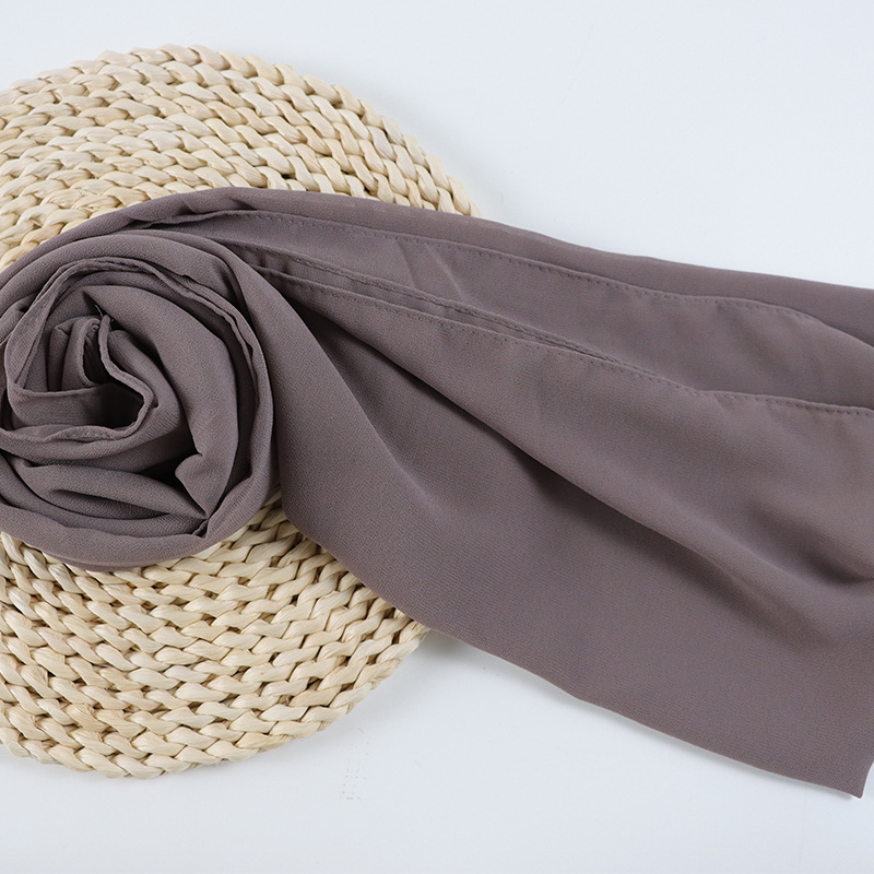 132 Spot Plain Pearl Chiffon Scarf Silk Scarf Malaysian Women 70*180 Basic Headscarf Specification drawing