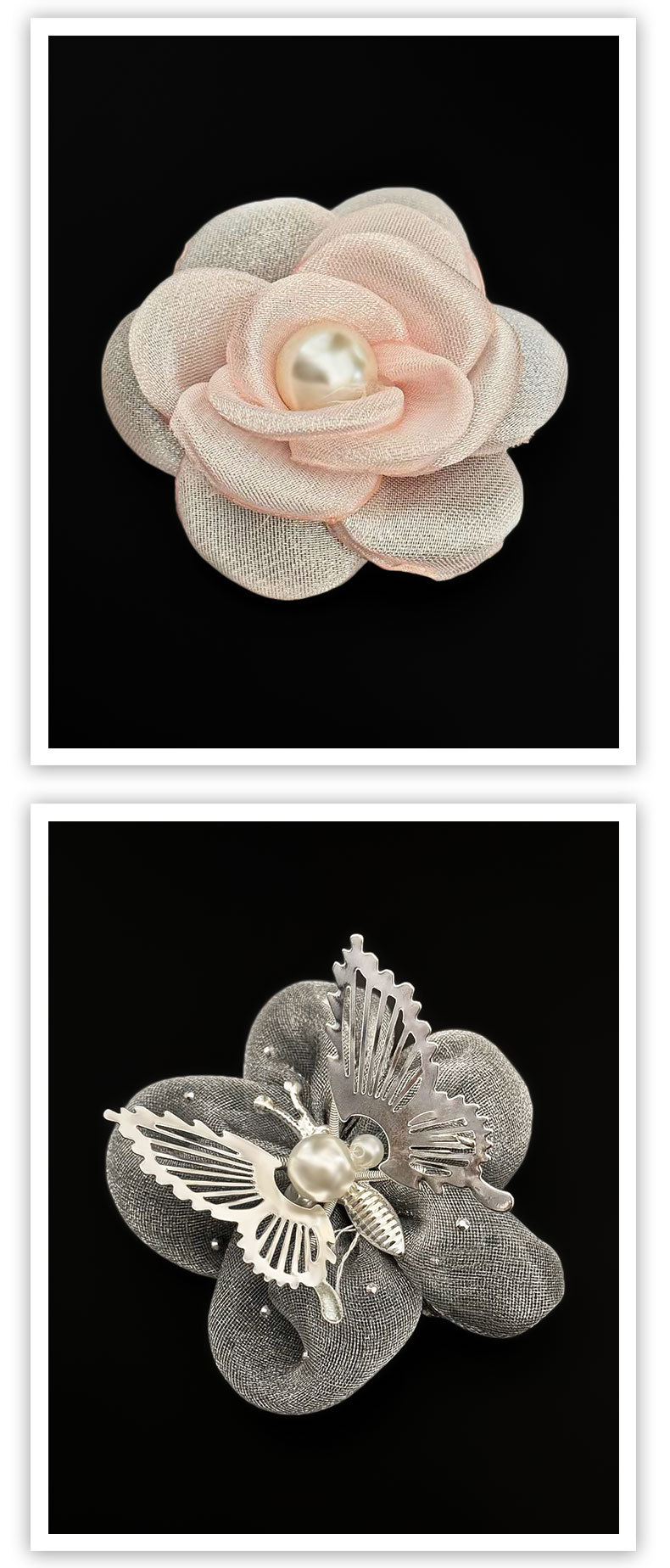DIY fabric handmade shoes, flower accessories, beaded mesh, camellia flower petals, clothing accessories, diy ornaments and accessories pic 7
