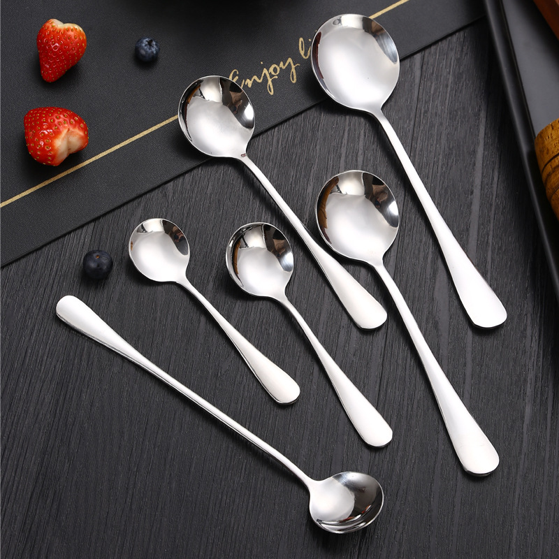 1010 Stainless Steel Tableware Set Hotel Western Steak Knife Fork Spoon Coffee Spoon Jieyang High Appearance Level Dessert Spoon Application Scenario