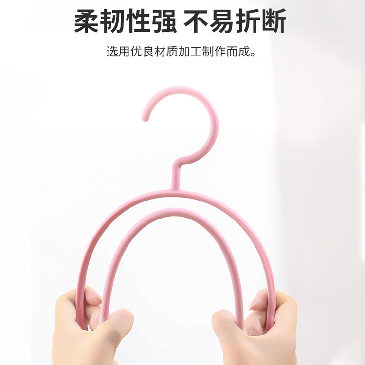 Zt1054 Thick Household Adult Non-Slip Hanger Semi-Round Seamless Clothes Shelf Dry And Wet Dual-Use Clothes Rack Clothes Hanging Specification drawing