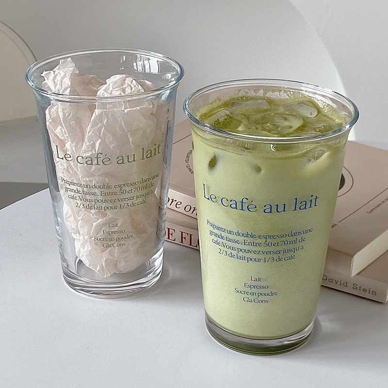 通用韩国ins风玻璃杯咖啡杯美式拿铁杯子冷萃杯网红杯批发