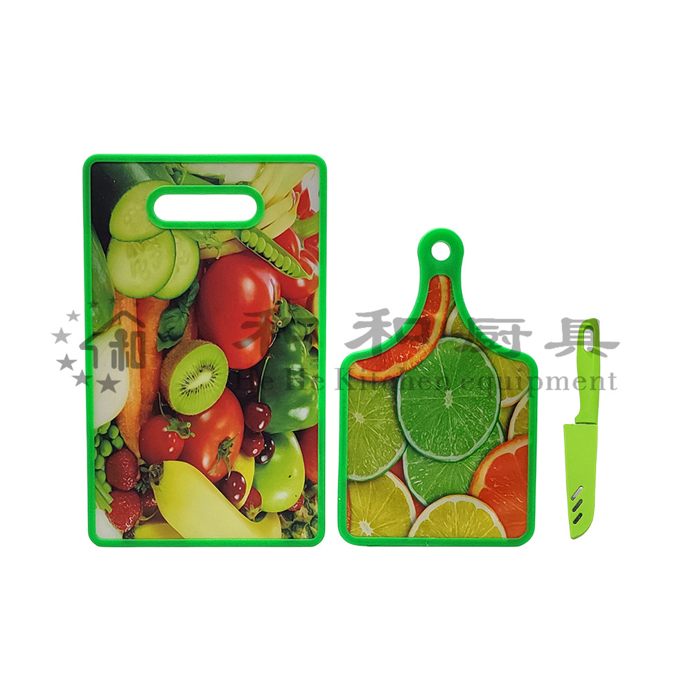 Wholesale Square Non-Slip Large Vegetable Home Cutting Board Pp Cutting Board Fruit Knife Set Kitchen Cutting Board Three Sets details Picture