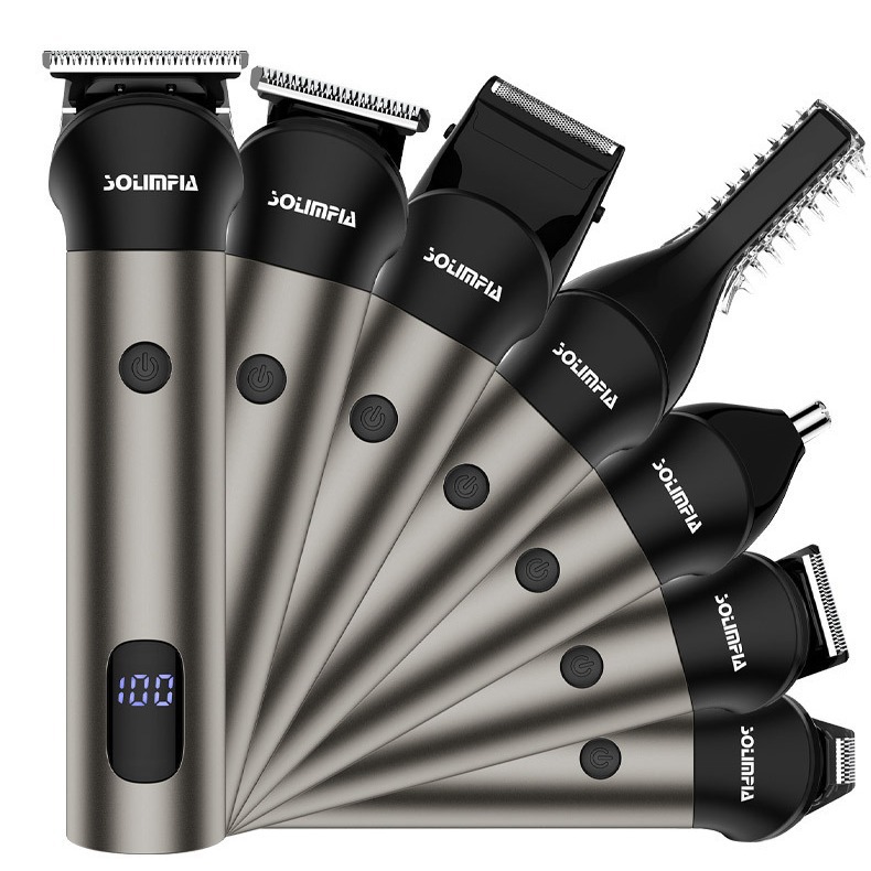 SOLIMPIA men's grooming set wholesale Household 7-in-1 electric hair clipper, Razor, nose hair clipper all-in-one machine Hair Clipper Item Picture