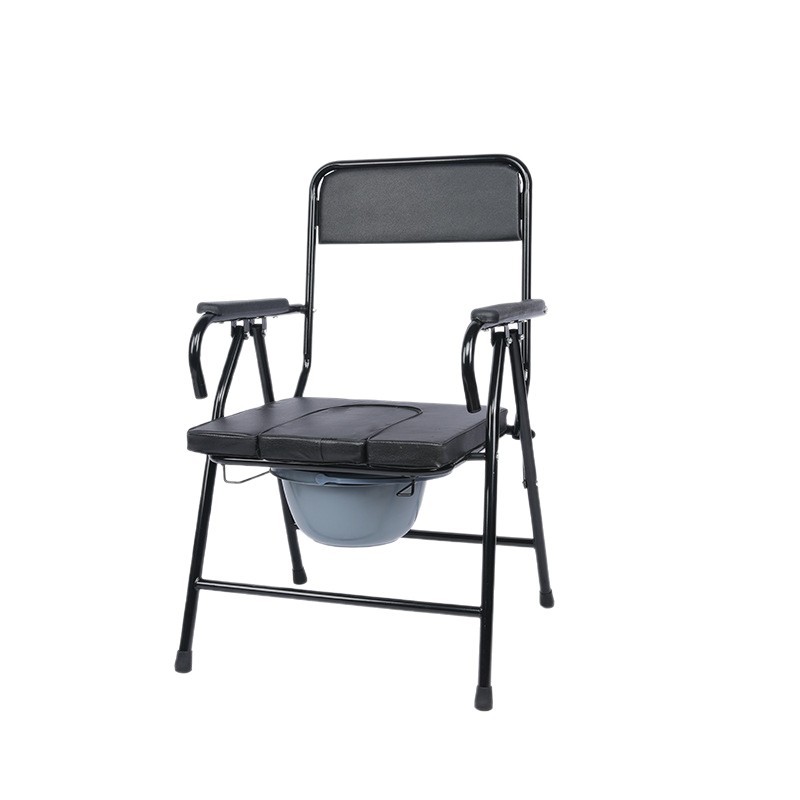 Special export supply of foldable stainless steel toilet chairs, large load-bearing auxiliary stools, and mobile toilets for the elderly and the disabled Item Picture