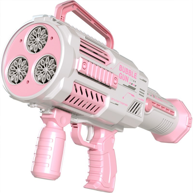 Light Three-Cylinder Rocket Gatling Bubble Machine Cylinder Space N+ Hole Children's Outdoor Bubble Toy Automatically Dip-Free Item Picture