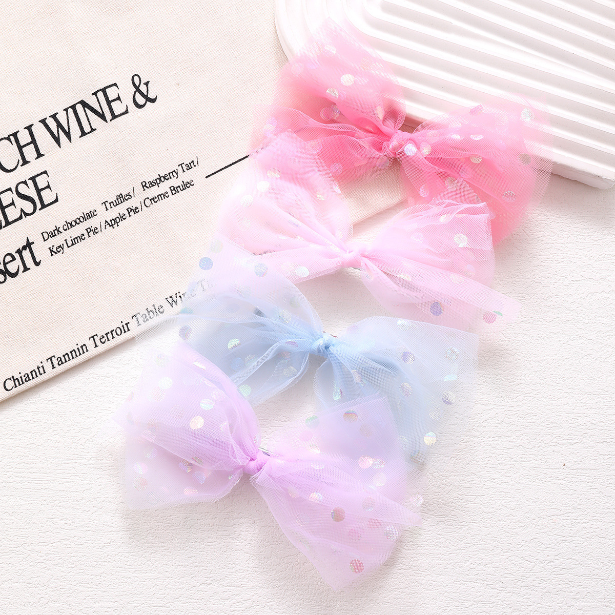 Customized cross-border best-selling bow hair clips and hairpins from the hair accessory factory, Korean-style commuter fabric bow hair clips and hairpins Specification image