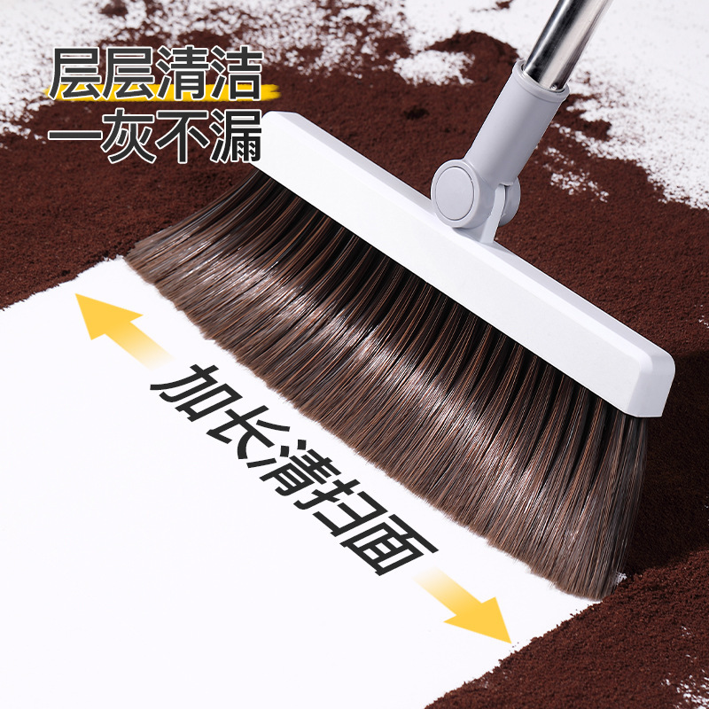 Household Broom Dustpan Set Living Room Floor Cleaning Foldable Rotating Lengthened Cleaning Surface Foldable Brush Floor Scraping details Picture