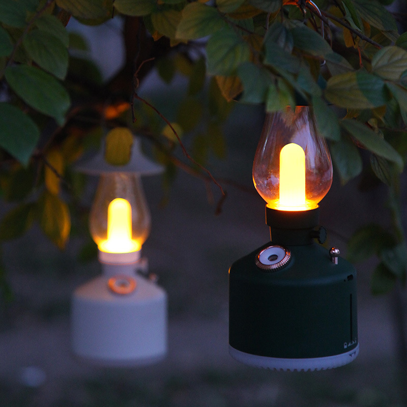 Quanta Wei New Retro Camping Lamp Humidifier Bedroom Mini Portable Home Desktop Water Fog Amount Application Scenario