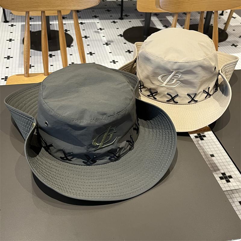 Summer hats: Men's fisherman hats, wide-brimmed sun hats, outdoor travel sun protection hats, women's fashionable and versatile hats Specification image