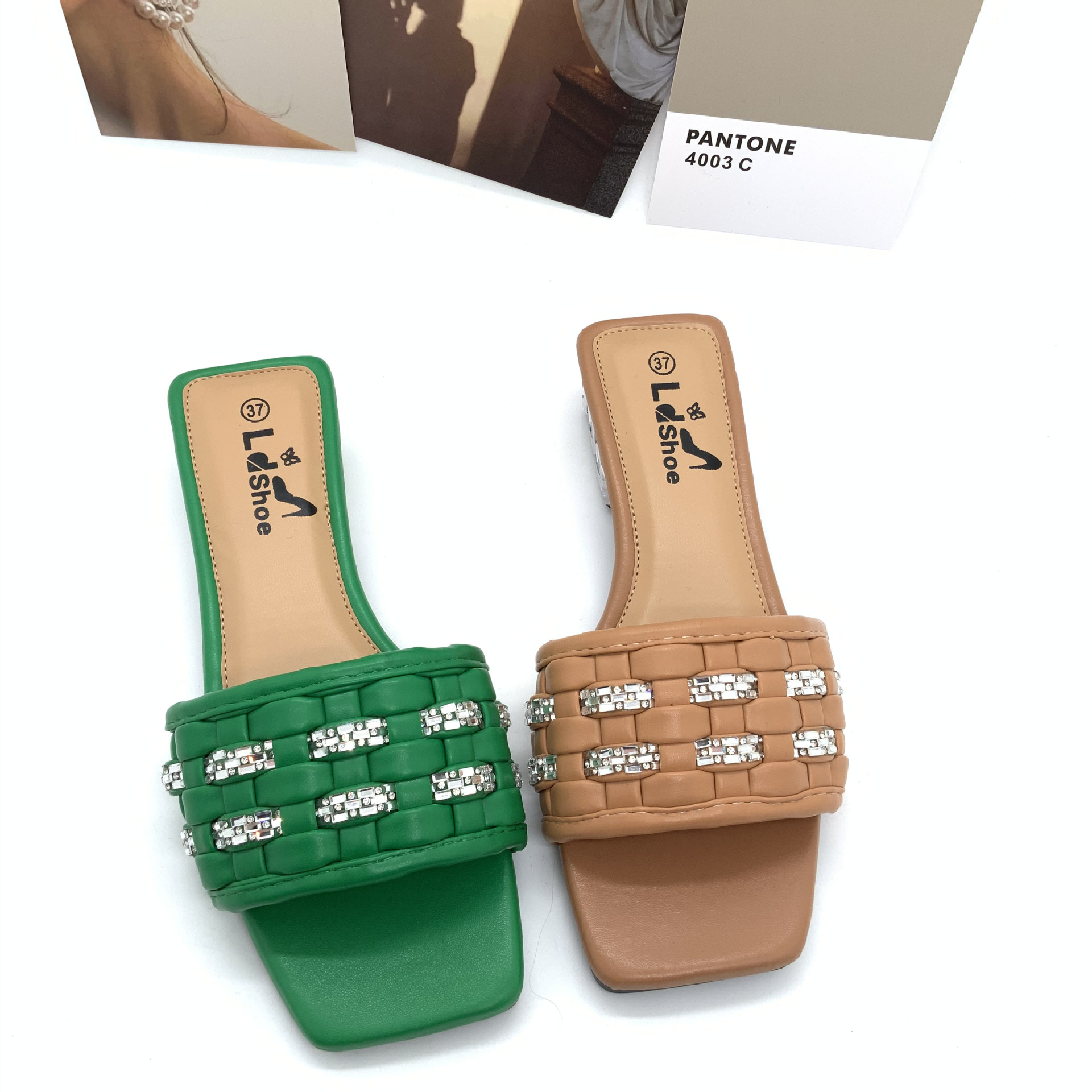 Foreign Trade Sandals Large Size Slippers Women's Summer New Guangzhou Women's Shoes Craft Shoes Thick Heel Low Heel Comfortable Slippers
